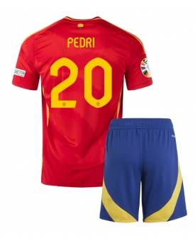 Spagna Pedri Gonzalez #20 Maglia Gara Casa Repliche Europei 2024 Bambino